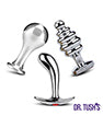 Dr. Tush's Tools of Temptation Medium Anal Plug Set - Metal