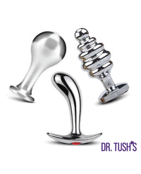 Dr. Tush's Tools of Temptation Medium Anal Plug Set - Metal