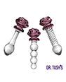 Dr. Tush's Sacred Glass Rose Collection Anal Plug Set - Glass