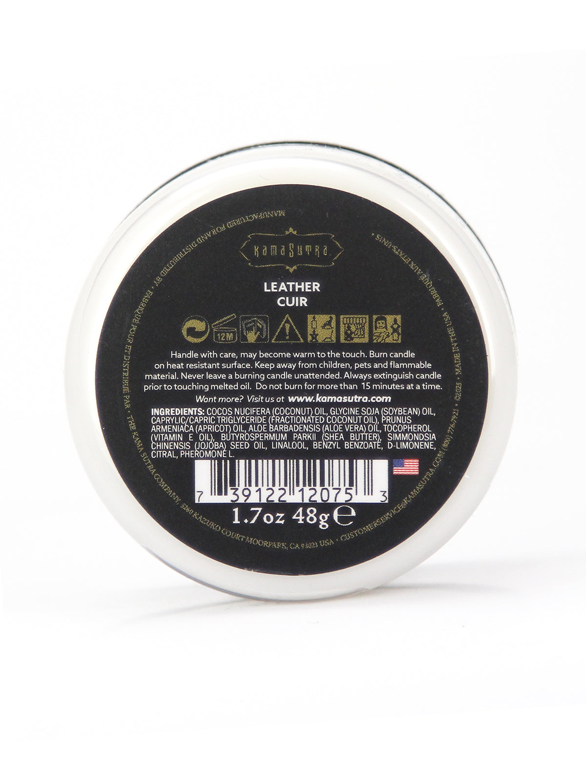 Kama Sutra Sex Magnet Pheromone Mini Massage Candle - Leather - 1.7 oz