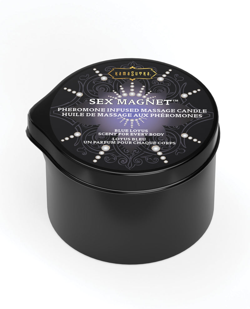Kama Sutra Sex Magnet Candle w/Pour Spout -Blue Lotus - 2 oz.