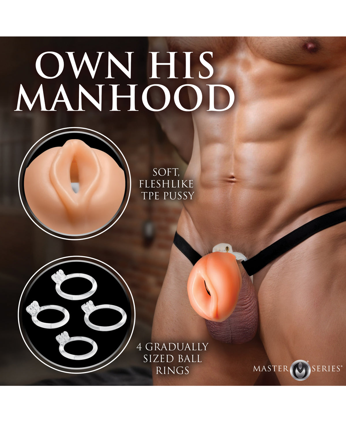 Master Series Pussy Chastity Cage - Light