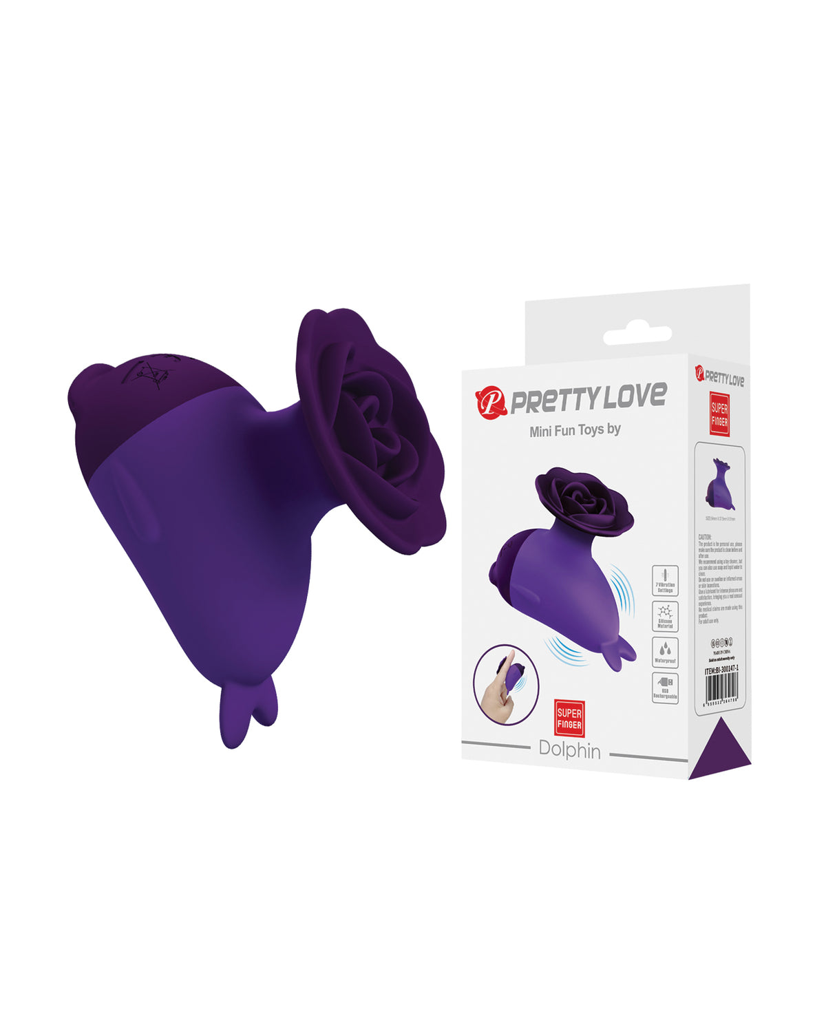 Pretty Love Dolphin Finger Vibe - Purple