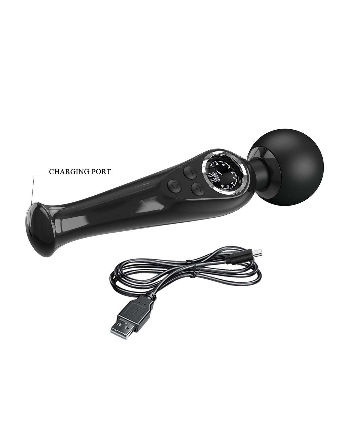 Pretty Love Skylar LED Digital Display Wand - Black