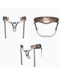 Strap On Me Leatherette Desirous Harness - O/S Metallic Bronze