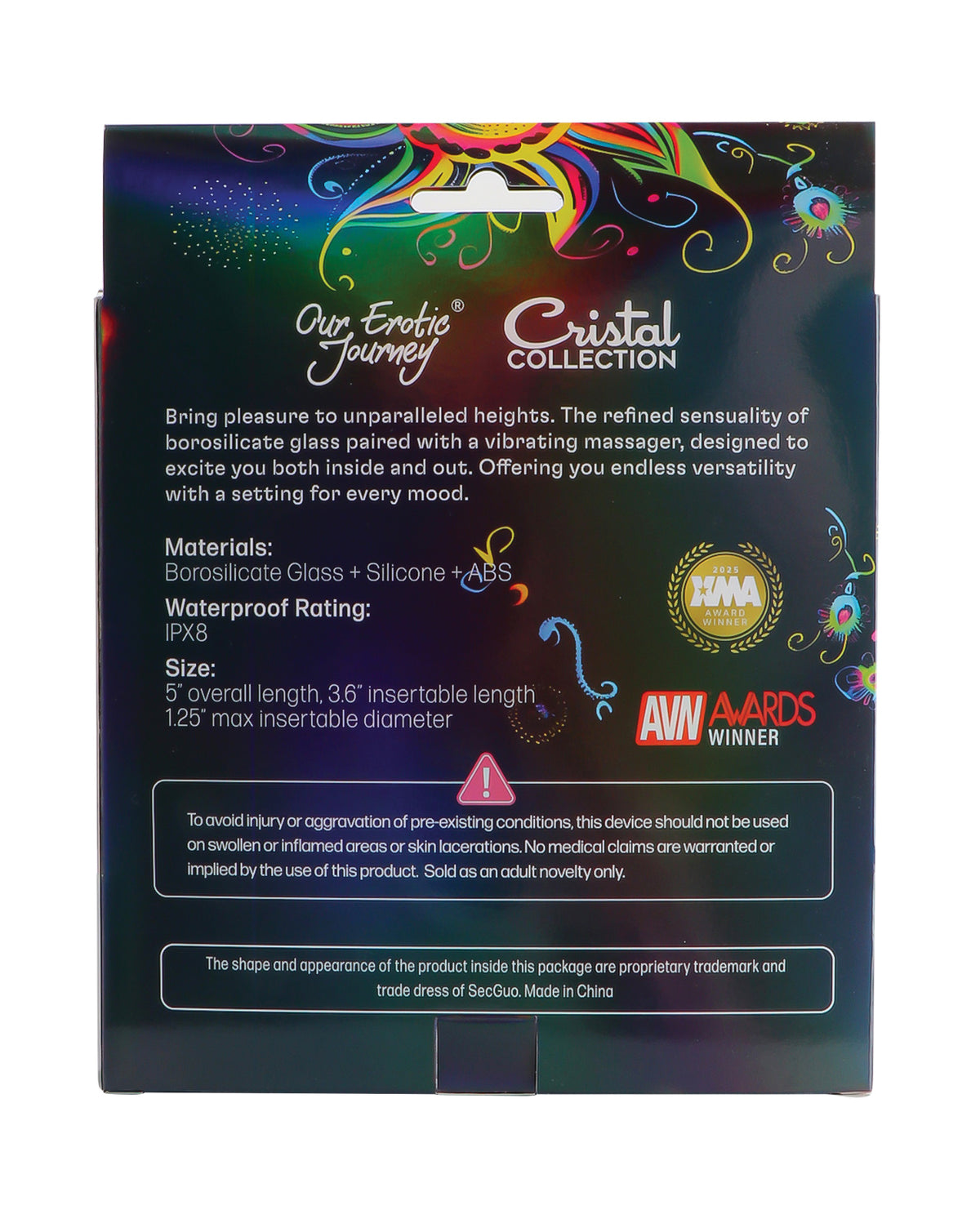 Cristal Royal Touch Glass and Silicone Vibrator