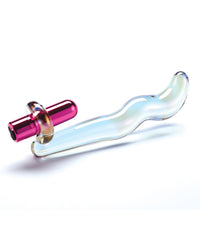 Cristal Twilight Glow Glass Dildo w/Clitoral Vibrator