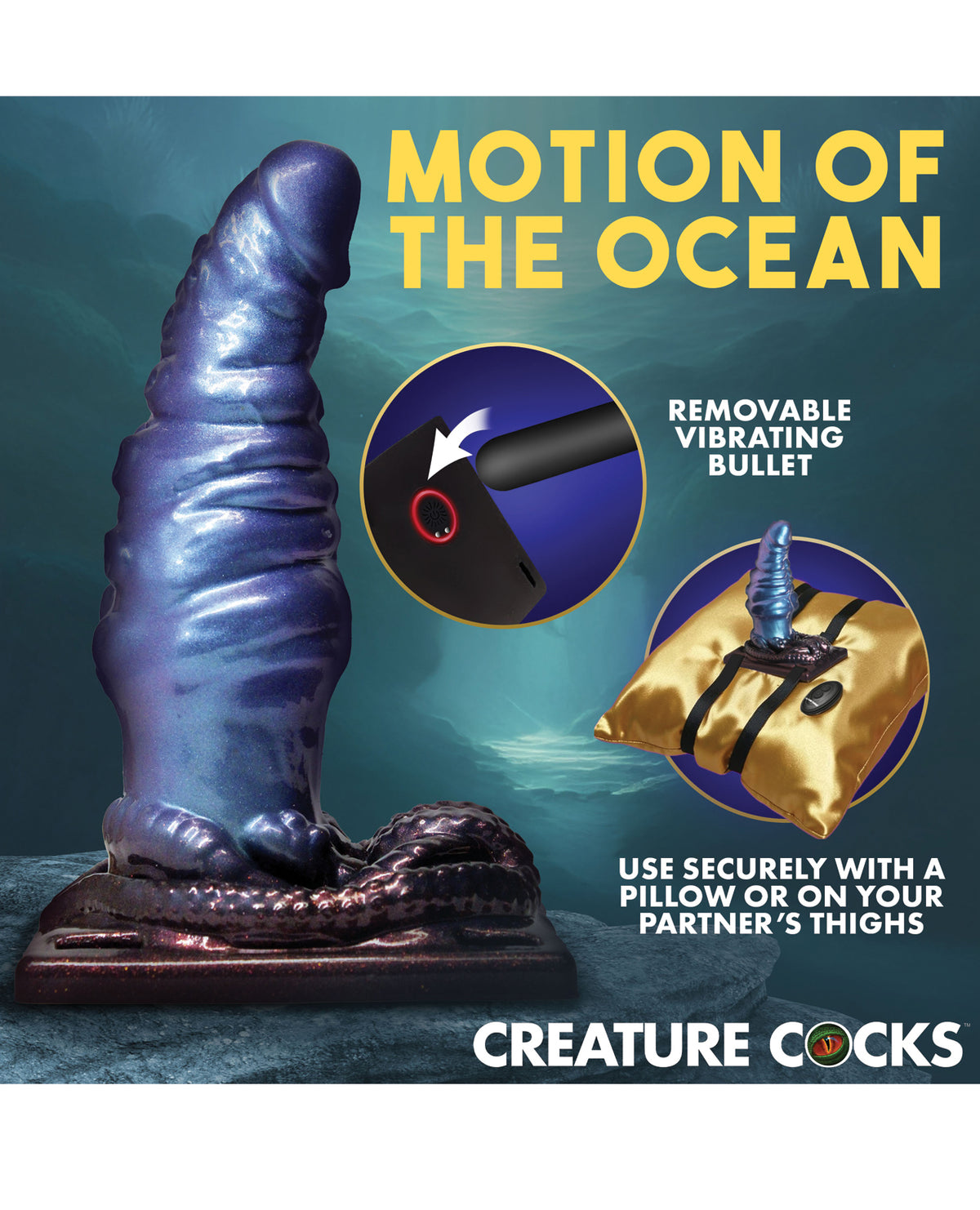 Creature Cocks Lord Neptune Vibrating Silicone Grinder