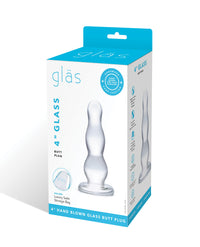 Glas 4" Butt Plug - Clear