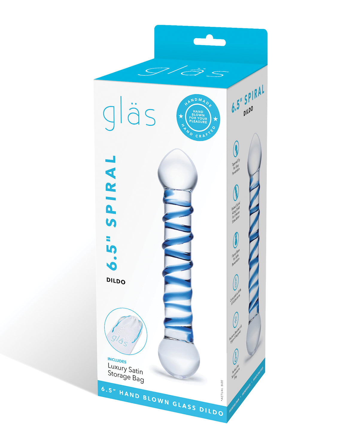 Glas 6.5" Spiral Dildo
