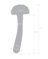 Glas 7.5" Magic Mushroom Dildo