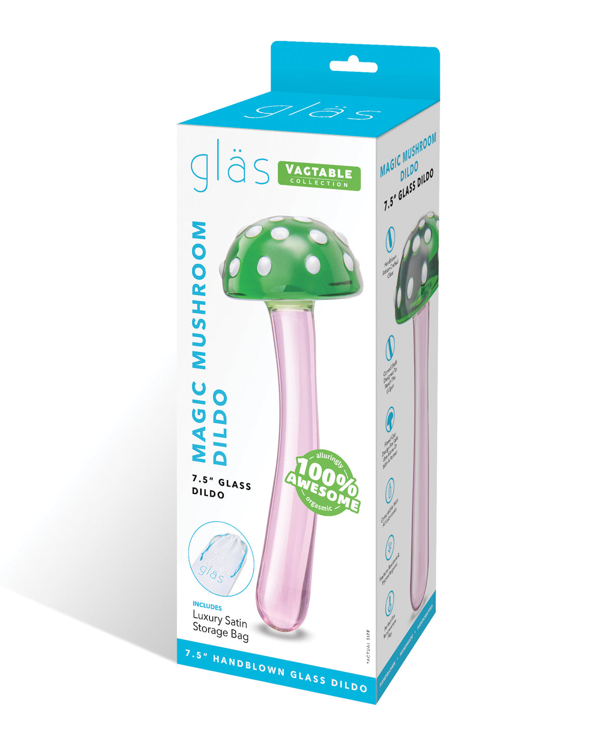 Glas 7.5" Magic Mushroom Dildo