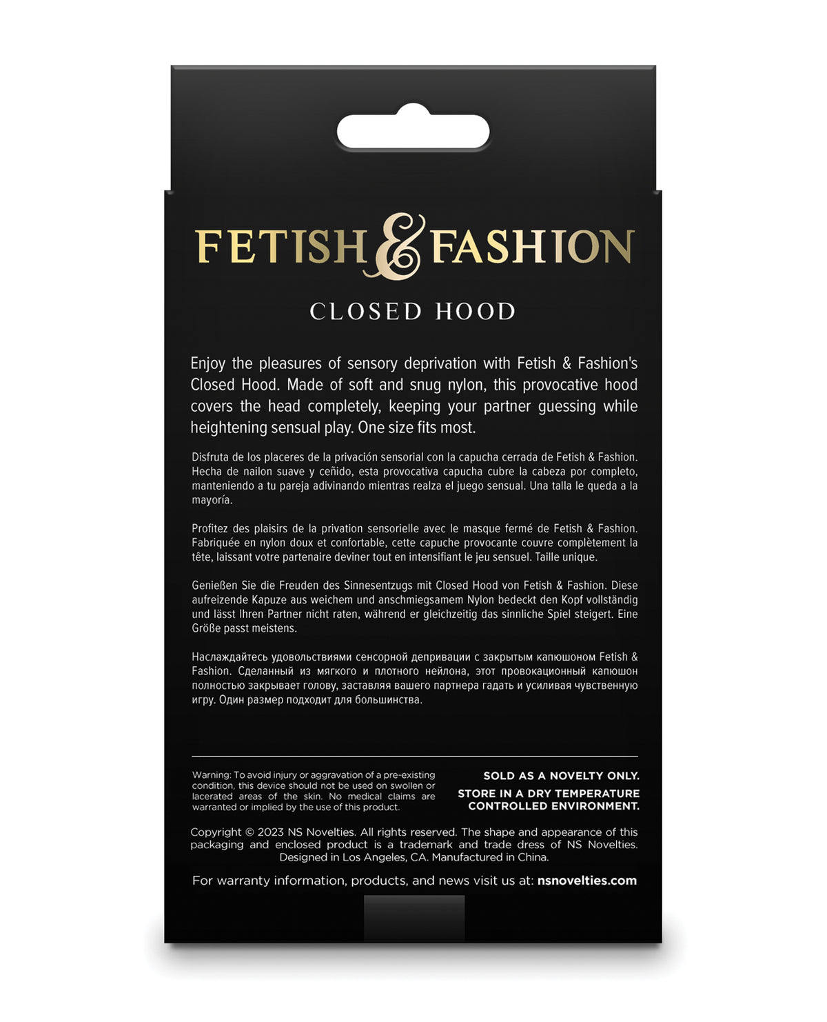 Fetish & Fashion Closed Hood - White