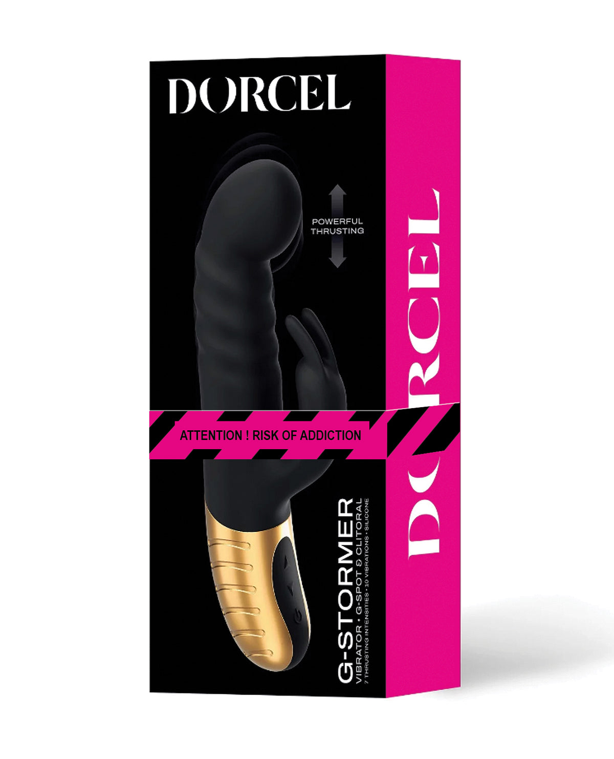 Dorcel G-Stormer Thrusting G Spot Rabbit - Black/Gold