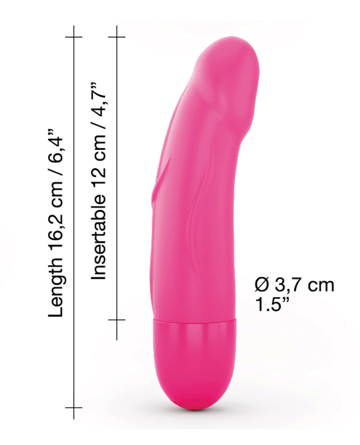 Dorcel Real Vibration S 6" Rechargeable Vibrator - Pink