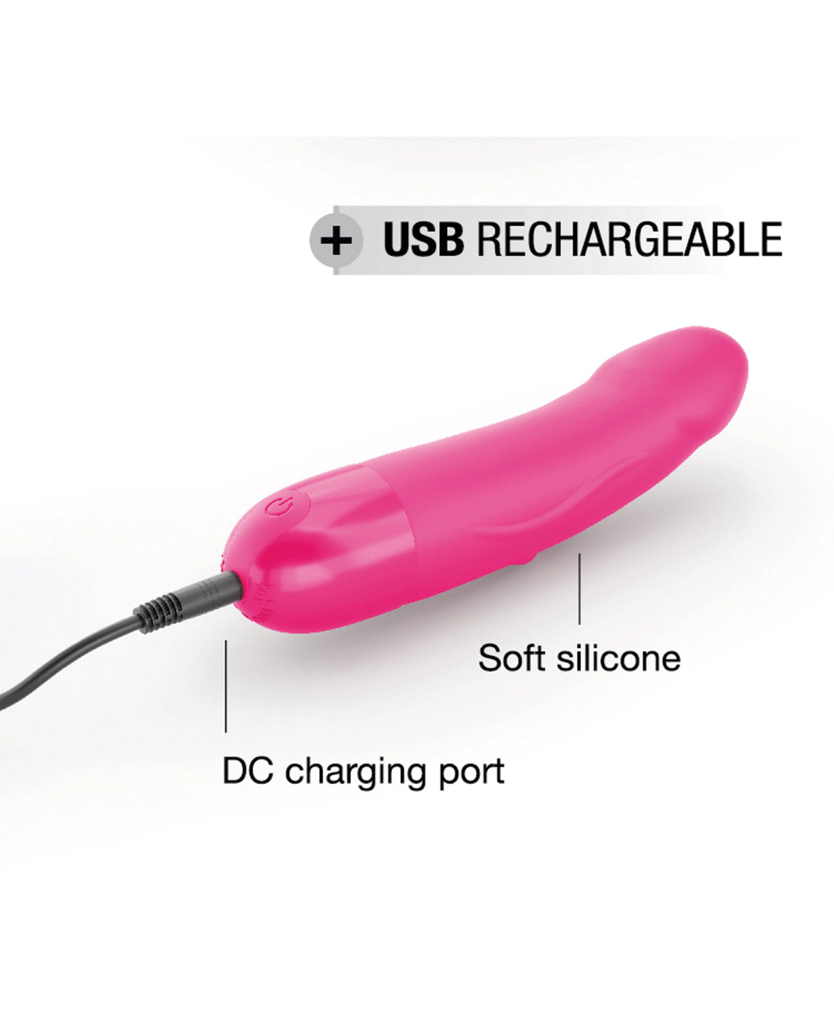 Dorcel Real Vibration S 6" Rechargeable Vibrator - Pink