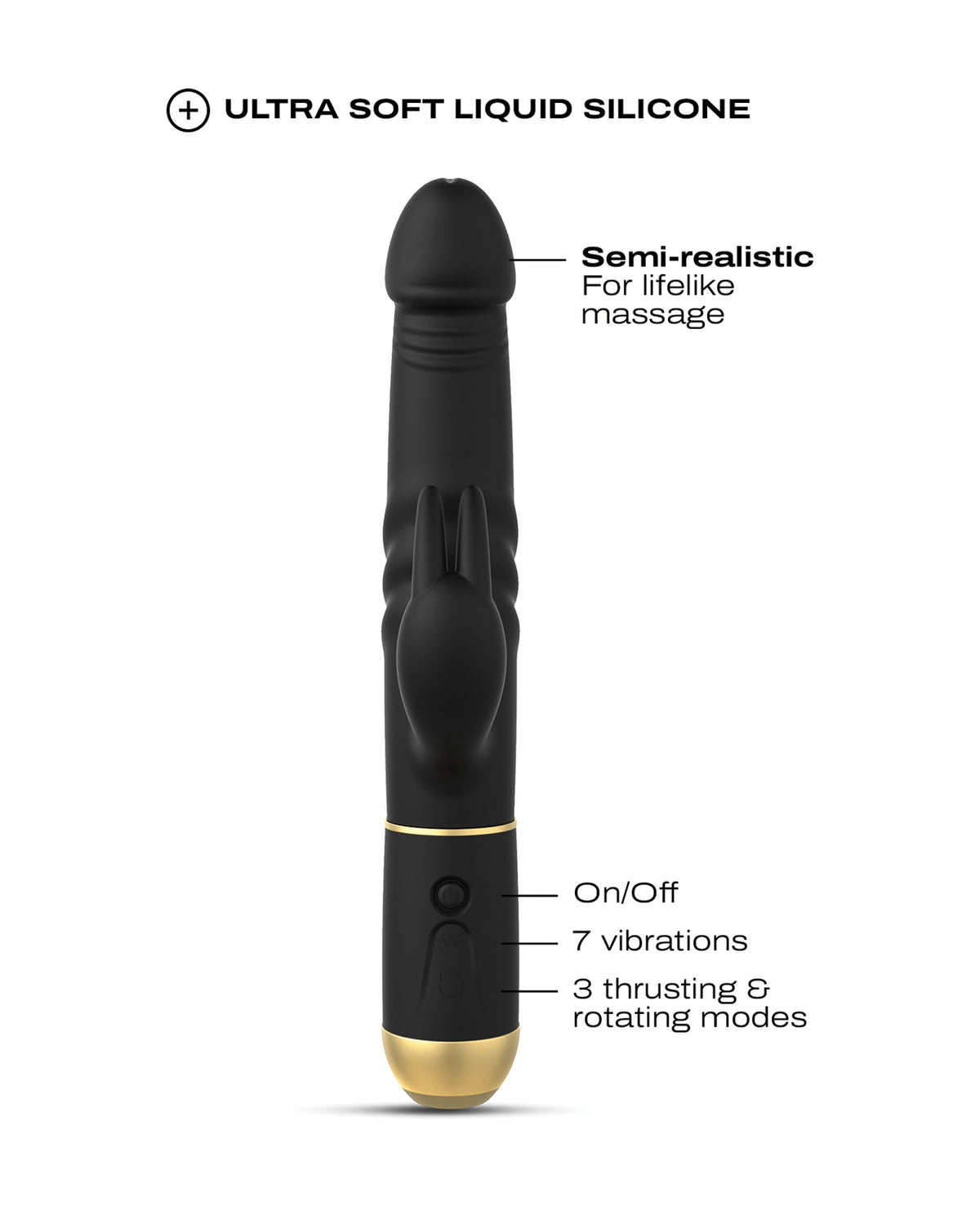 Dorcel Thrusting & Spinning Furious Rabbit 2.0 - Black