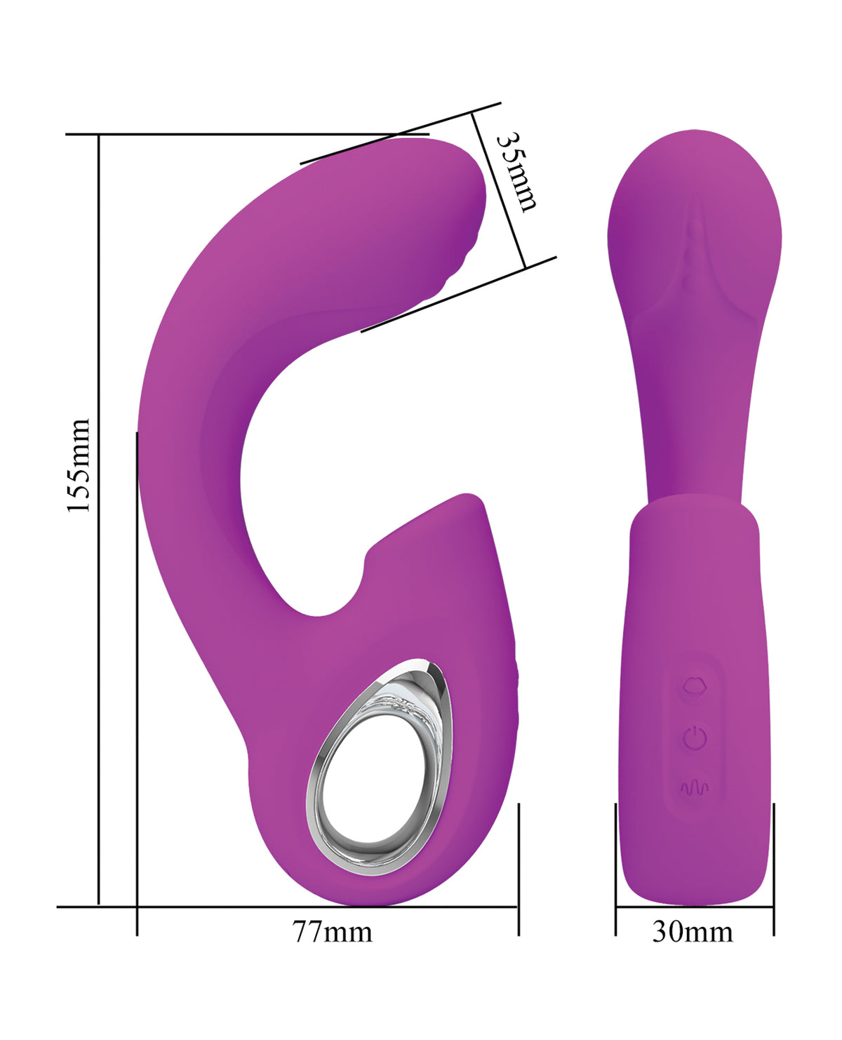 Pretty Love Sibel Tapping Rabbit G Vibrator - Fuchsia