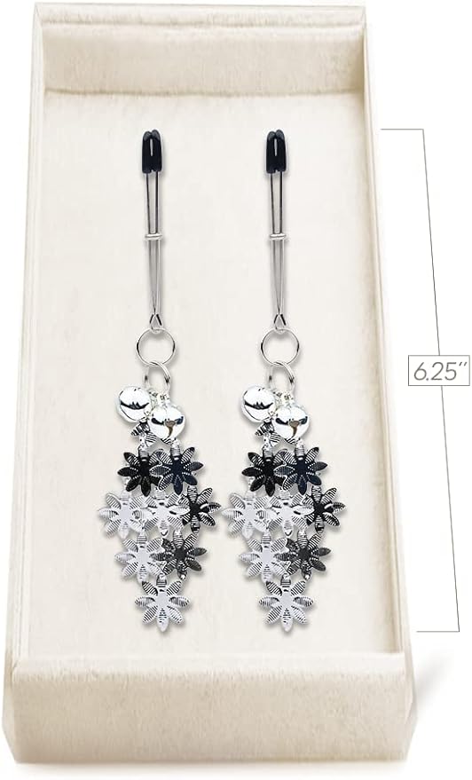 Couture Clips Luxury Nipple Clamps - Silver Falls
