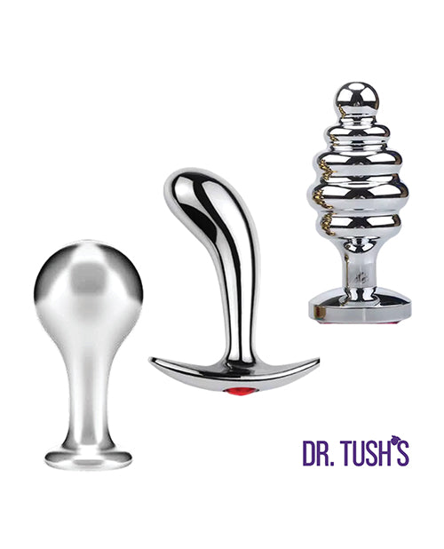 Dr. Tush's Tools of Temptation Small Anal Plug Set - Metal