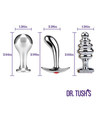 Dr. Tush's Tools of Temptation Small Anal Plug Set - Metal