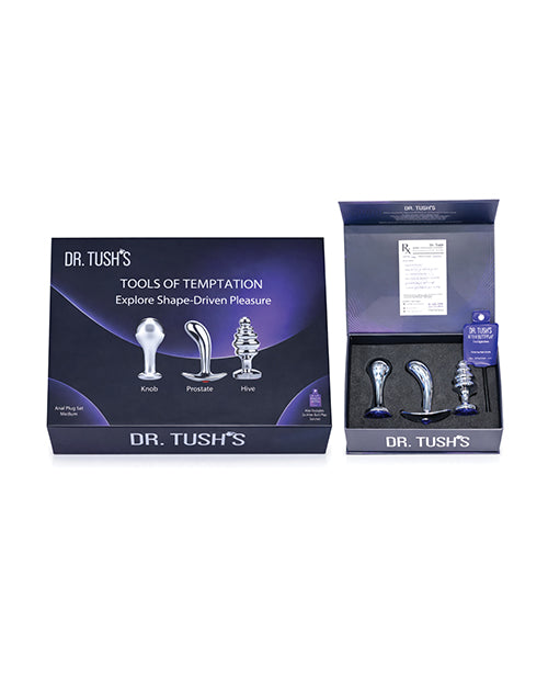 Dr. Tush's Tools of Temptation Small Anal Plug Set - Metal