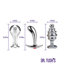 Dr. Tush's Tools of Temptation Medium Anal Plug Set - Metal