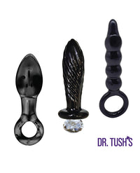 Dr. Tushs Dark Curiosity Collection Anal Plug Set - Glass
