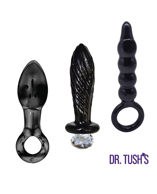Dr. Tushs Dark Curiosity Collection Anal Plug Set - Glass