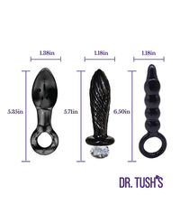 Dr. Tushs Dark Curiosity Collection Anal Plug Set - Glass