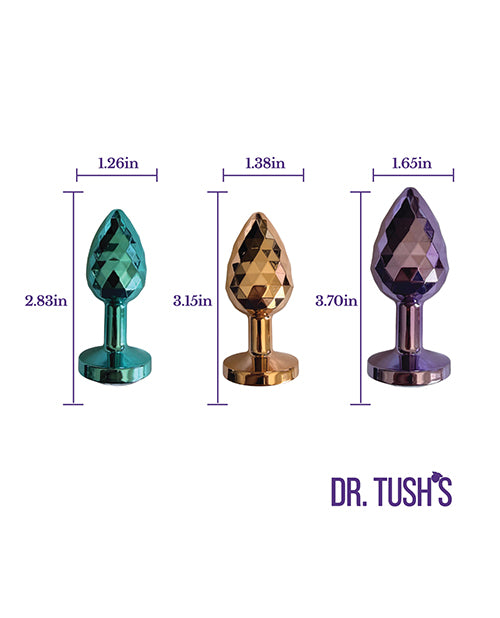 Dr. Tush's Dragon Pearls Collection Anal Plug Set - Metal