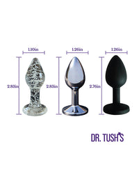 Dr. Tush's First Step Collection Anal Plug Set - Glass, Metal, Silicone