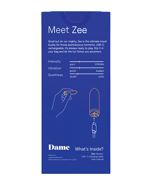 Dame Zee Bullet Vibrator - Periwinkle