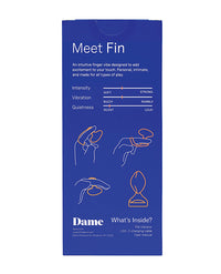 Dame Fin 2.0 Finger Vibrator - Citrus
