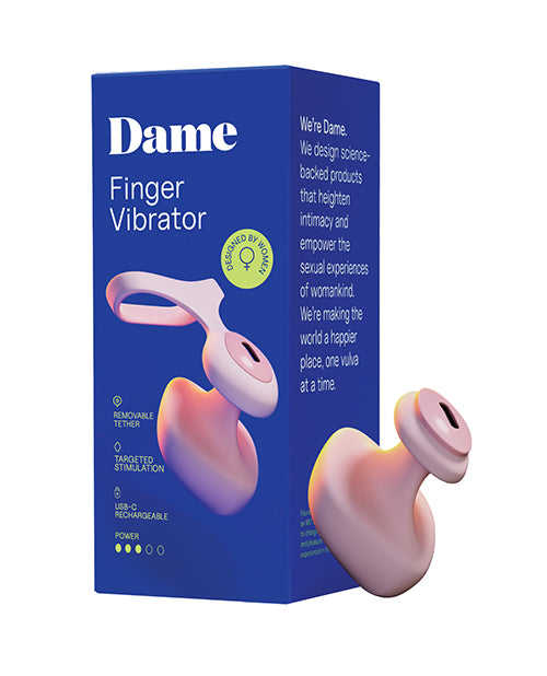 Dame Fin 2.0 Finger Vibrator - Quartz