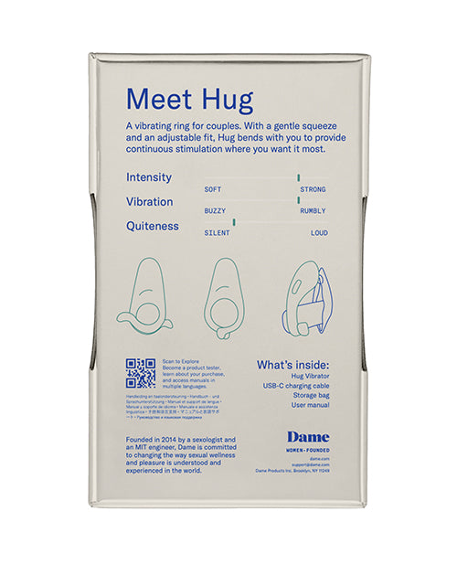 Dame Hug Vibrating Couples Ring - Steel