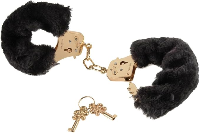 Fetish Fantasy Gold Deluxe Furry Cuffs - Gold