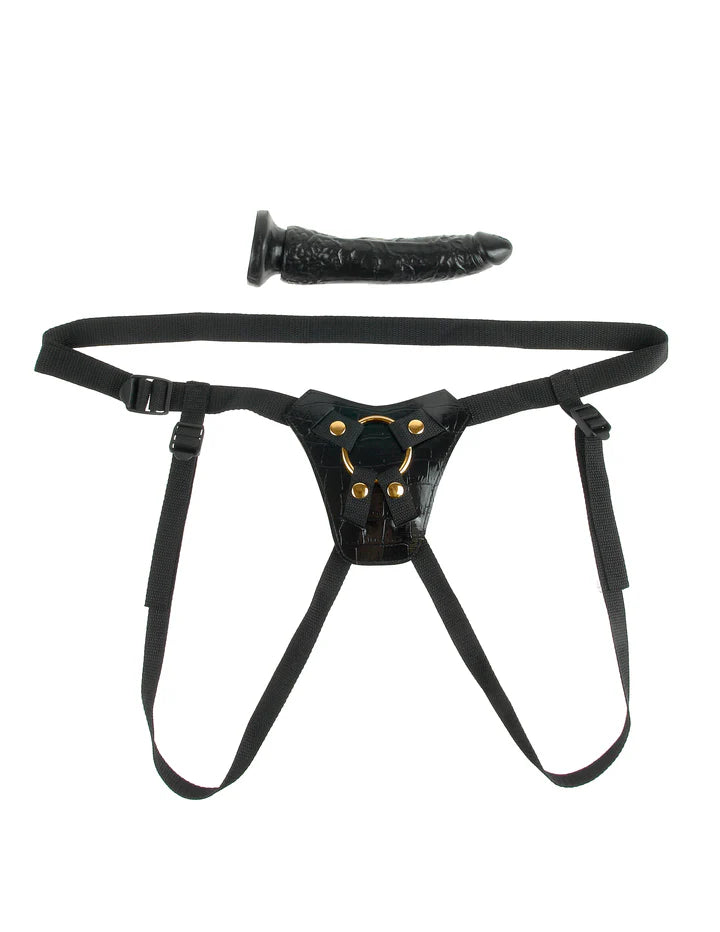 Fetish Fantasy Gold Designer Strap On w/Dildo - Black