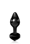 Icicles No. 44 Hand Blown Glass Butt Plug - Black