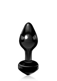 Icicles No. 44 Hand Blown Glass Butt Plug - Black