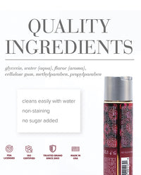 JO H2O - Raspberry Lubricant 4 oz