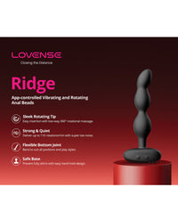 Lovense Ridge Bumpy Anal Plug - Black
