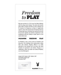 Playboy Pleasure In the Twist Glass Vibrator - White