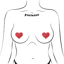 Pastease Premium Glitter Heart -  Red O/S