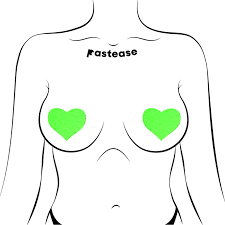 Pastease Premium Heart - Glow in the Dark Green O/S