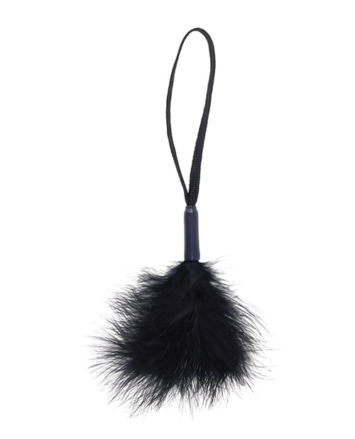 Sex & Mischief Peaches n' CreaMe Wrist Feather Tickler - Black