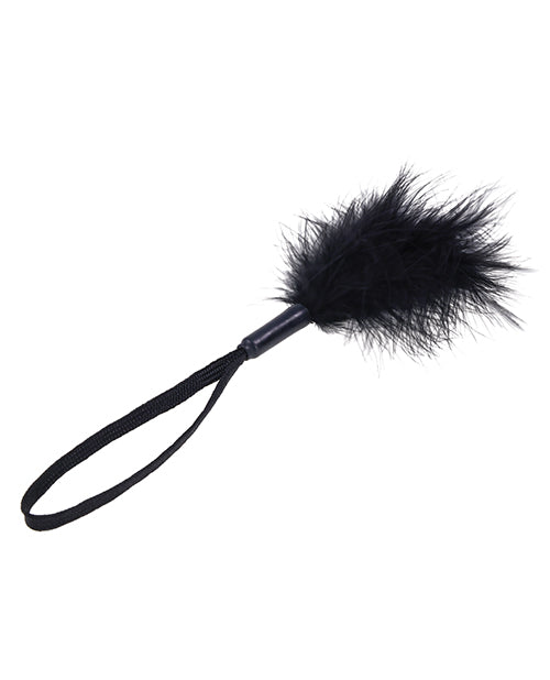 Sex & Mischief Peaches n' CreaMe Wrist Feather Tickler - Black