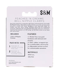 Sex & Mischief Peaches n' CreaMe Bell Nipple Clamps