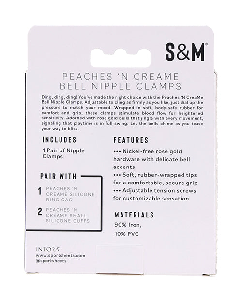 Sex & Mischief Peaches n' CreaMe Bell Nipple Clamps