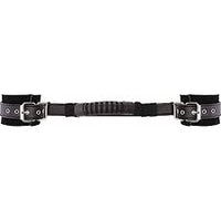 Shots Ouch Adjustable Leather Handcuffs - Black